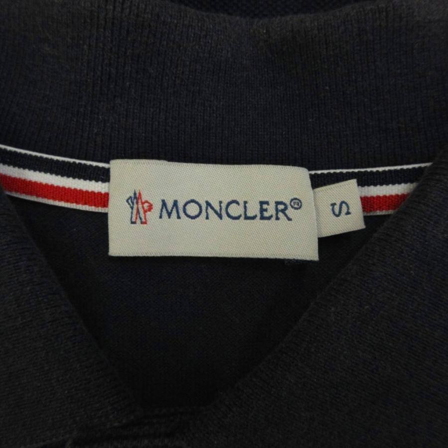 MONCLER（モンクレール） ポロシャツ S ネイビー 紺 ロゴワッペン 襟