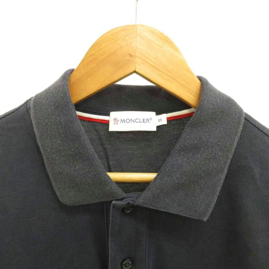 MONCLER（モンクレール） ポロシャツ S 紺 ネイビー 赤 レッド 白