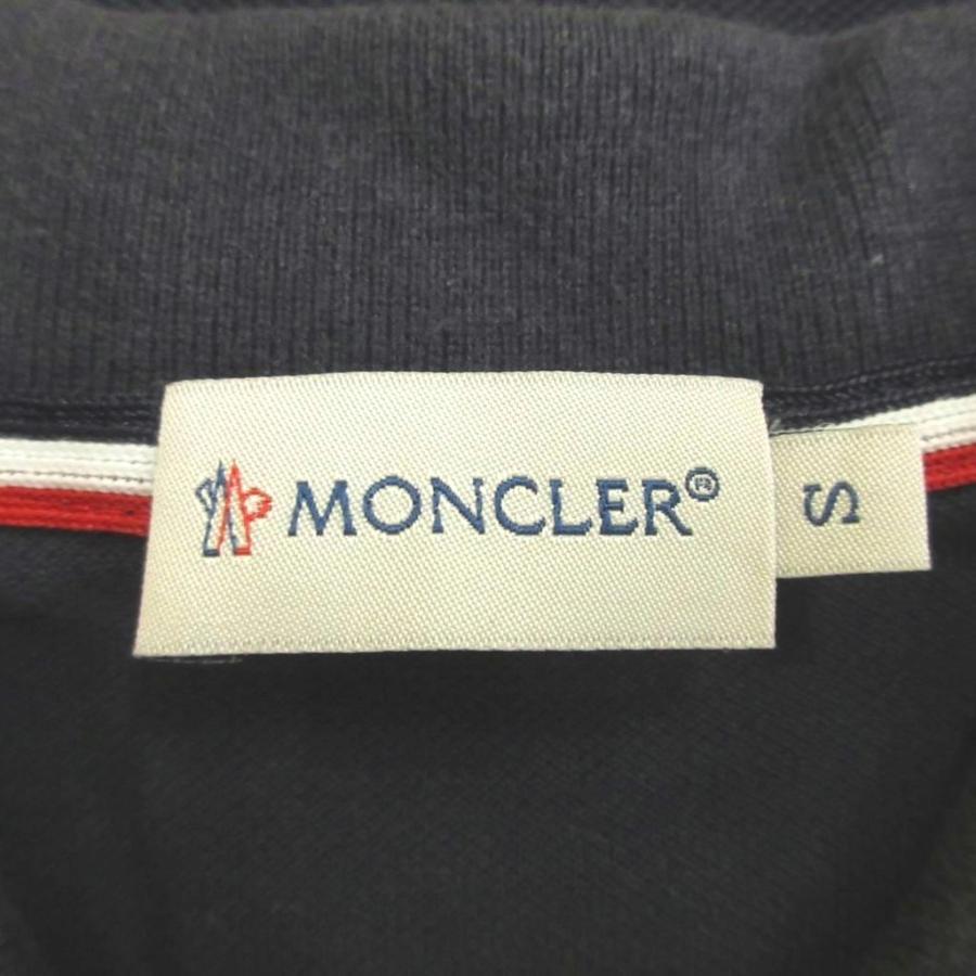 MONCLER（モンクレール） ポロシャツ S 紺 ネイビー 赤 レッド 白