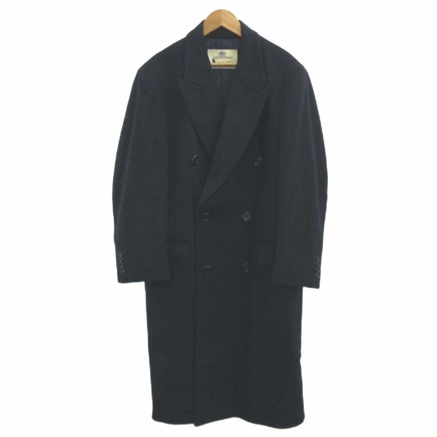 アクアスキュータム ダークグレー ダブルブレスト チェスターコート アクアスキュータム AQUASCUTUM チェスターコート 上着 アウター