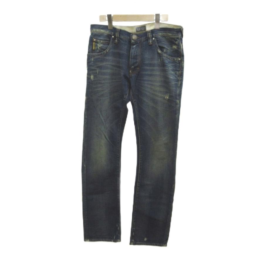 アルマーニ ジーンズ ARMANI JEANS デニム 31 青 ブルー ダメージ加工 