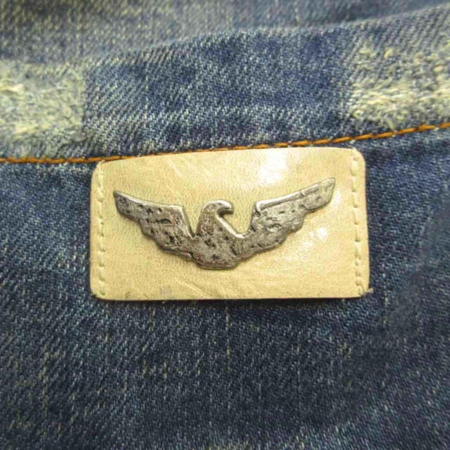 アルマーニ ジーンズ ARMANI JEANS デニム 31 青 ブルー ダメージ加工 