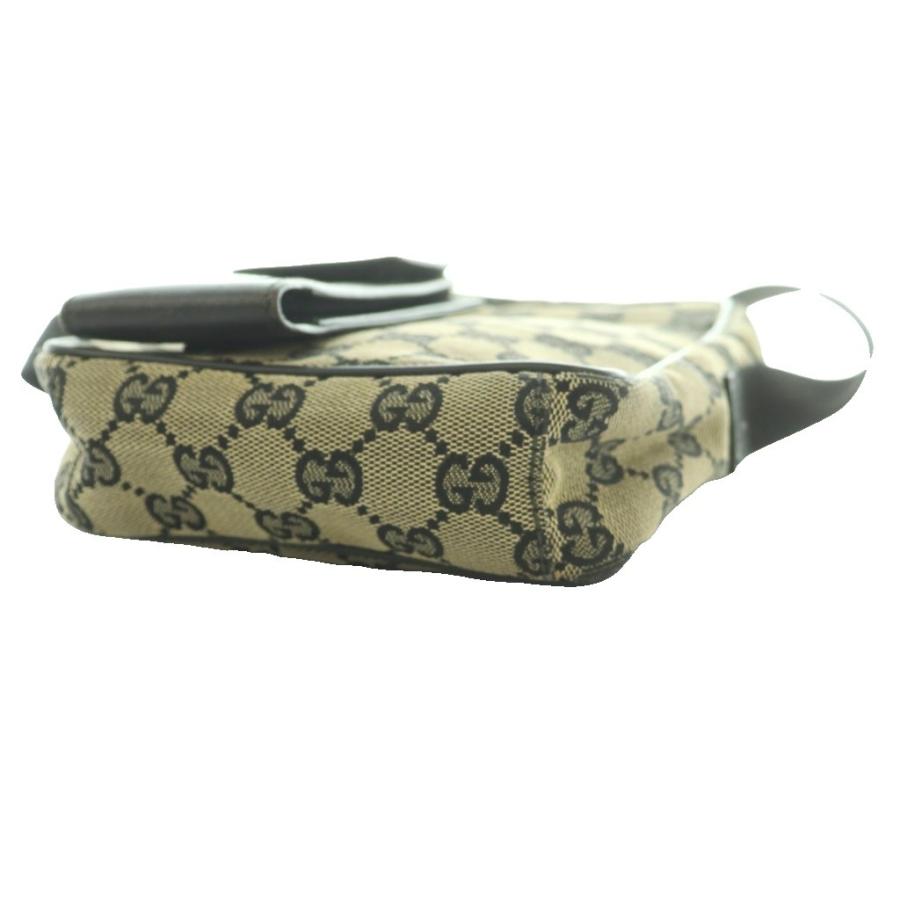 グッチ GG キャンバス×レザー ショルダー バッグ ポシェット GUCCI（グッチ） GUCCI GGキャンバス ポシェット ショルダーバッグ