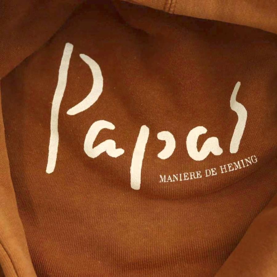 パパス Papas パーカー カーディガン スウェット 裏毛 バックロゴ