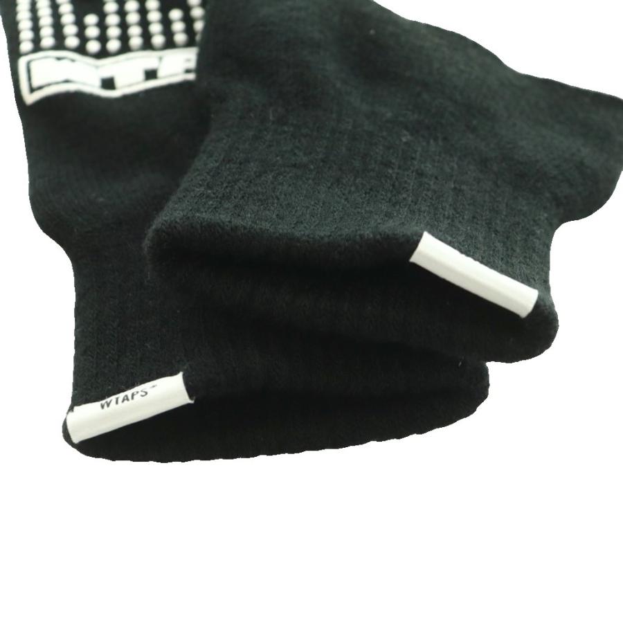 ダブルタップス WTAPS 25AW GRB GLOVE グローブ 手袋 ロゴ 黒 ブラック