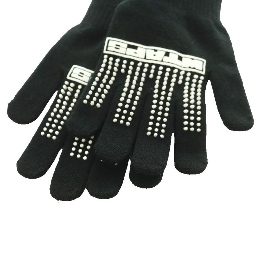 ダブルタップス WTAPS 25AW GRB GLOVE グローブ 手袋 ロゴ 黒 ブラック