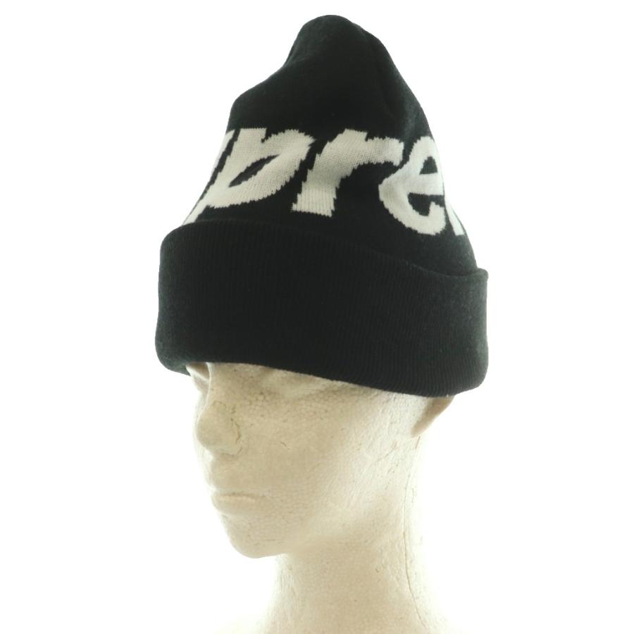Supreme ニット帽・ビーニー 黒　ビッグロゴ Supreme（シュプリーム） ビッグ ロゴ ビーニー supreme big logo