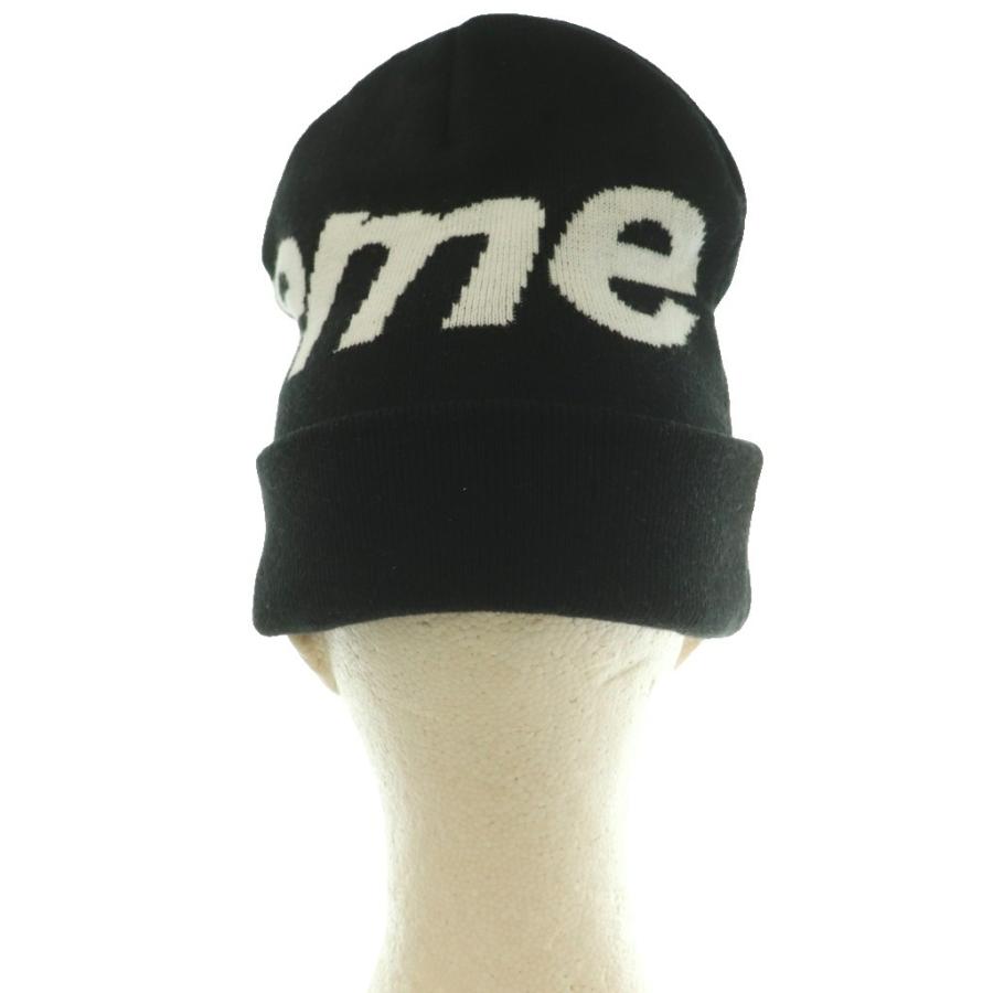 Supreme ニット帽・ビーニー 黒　ビッグロゴ Supreme（シュプリーム） ビッグ ロゴ ビーニー supreme big logo