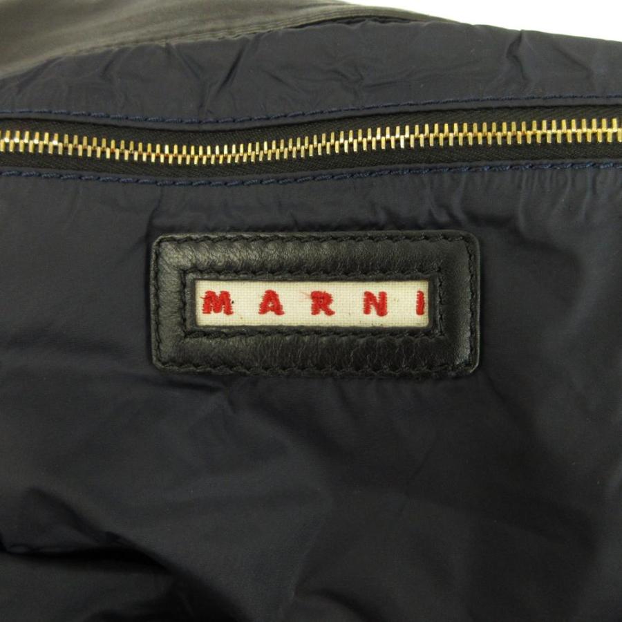 MARNI（マルニ） トートバッグ ワンショルダー ナイロン レザー 紺