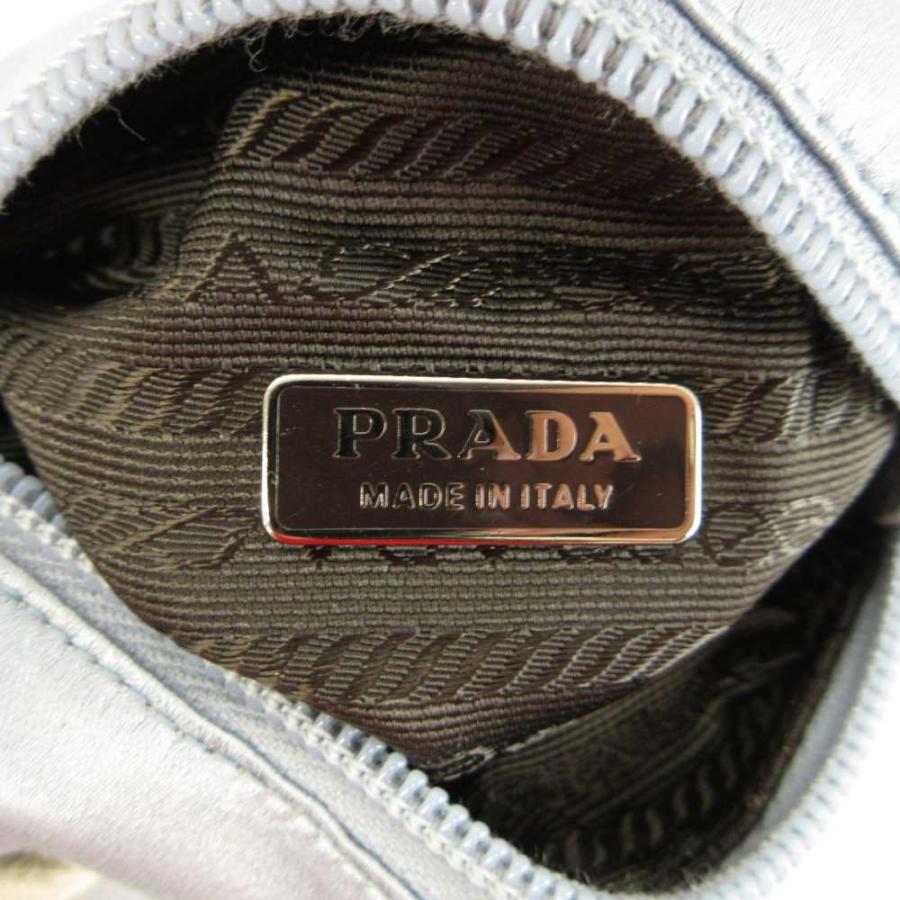 PRADA（プラダ） 化粧ポーチ コスメポーチ 小物入れ サテン 三角ロゴ