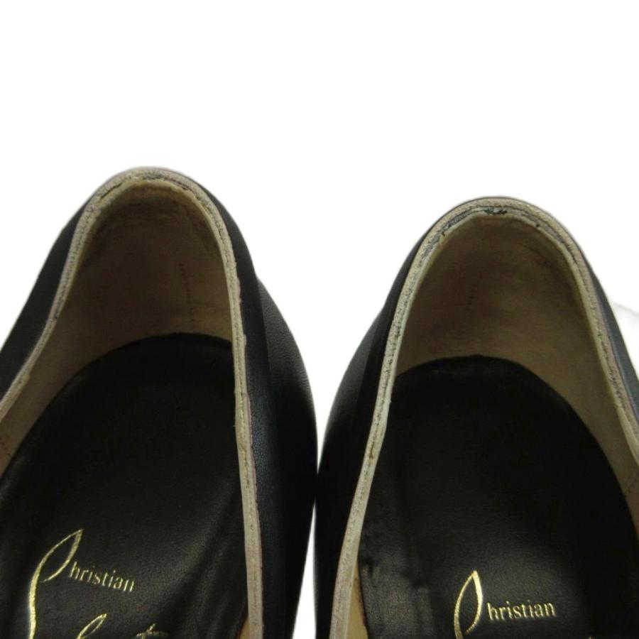 試着のみ★クリスチャンルブタン　ピンヒール　ハイヒール　リボン　黒　37 1/2 Christian Louboutin（クリスチャンルブタン） パンプス レザー ポイン