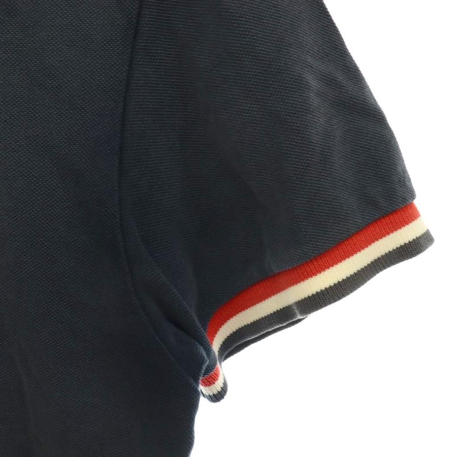 MONCLER（モンクレール） ポロシャツ ワッペン 鹿の子 半袖 M 紺