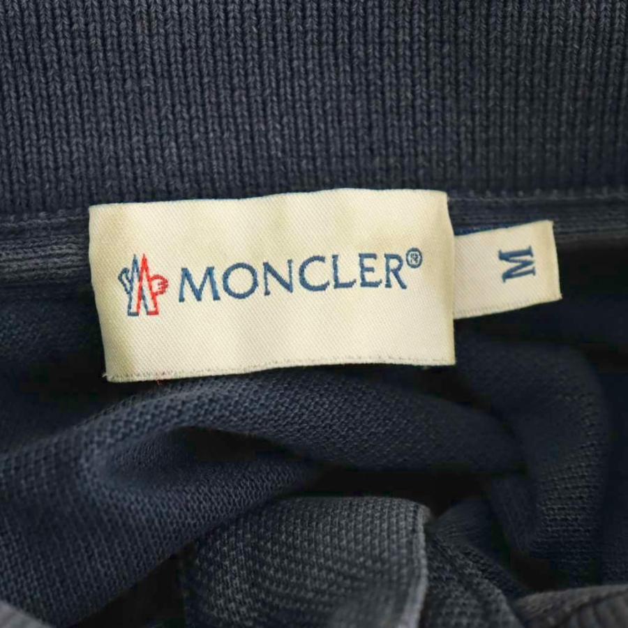 MONCLER（モンクレール） ポロシャツ ワッペン 鹿の子 半袖 M 紺