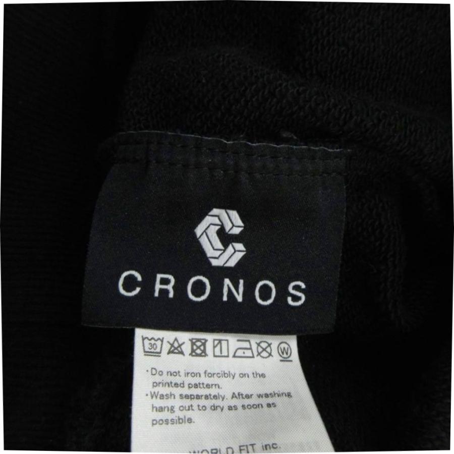 クロノス CRONOS クラックロゴ パーカー フーディー L 黒 ブラック CR
