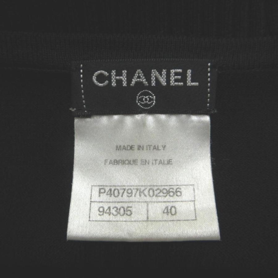 CHANEL（シャネル） ニットワンピース 絹 シルク混 40 黒 ブラック