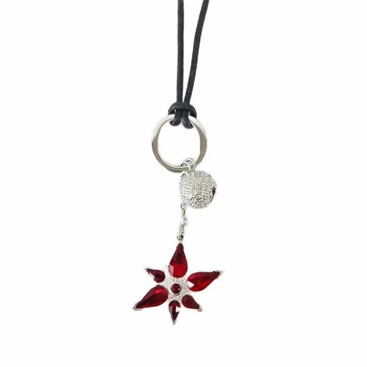 スワロフスキー　ドラゴンモチーフ ネックレス 赤いストーン付き スワロフスキー SWAROVSKI コードネックレス ペンダント アクセサリー