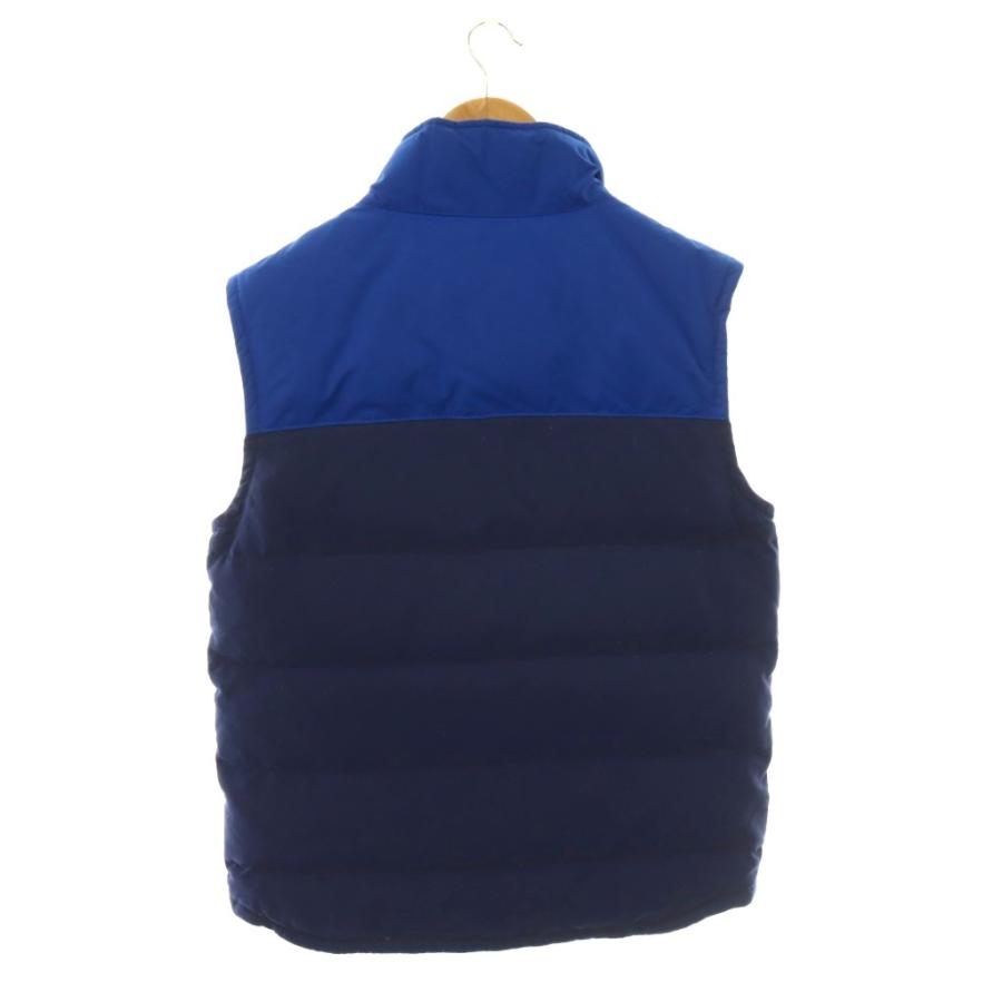 パタゴニア Patagonia ダウンベスト 切替 ロゴ M ネイビー ブルー /DF
