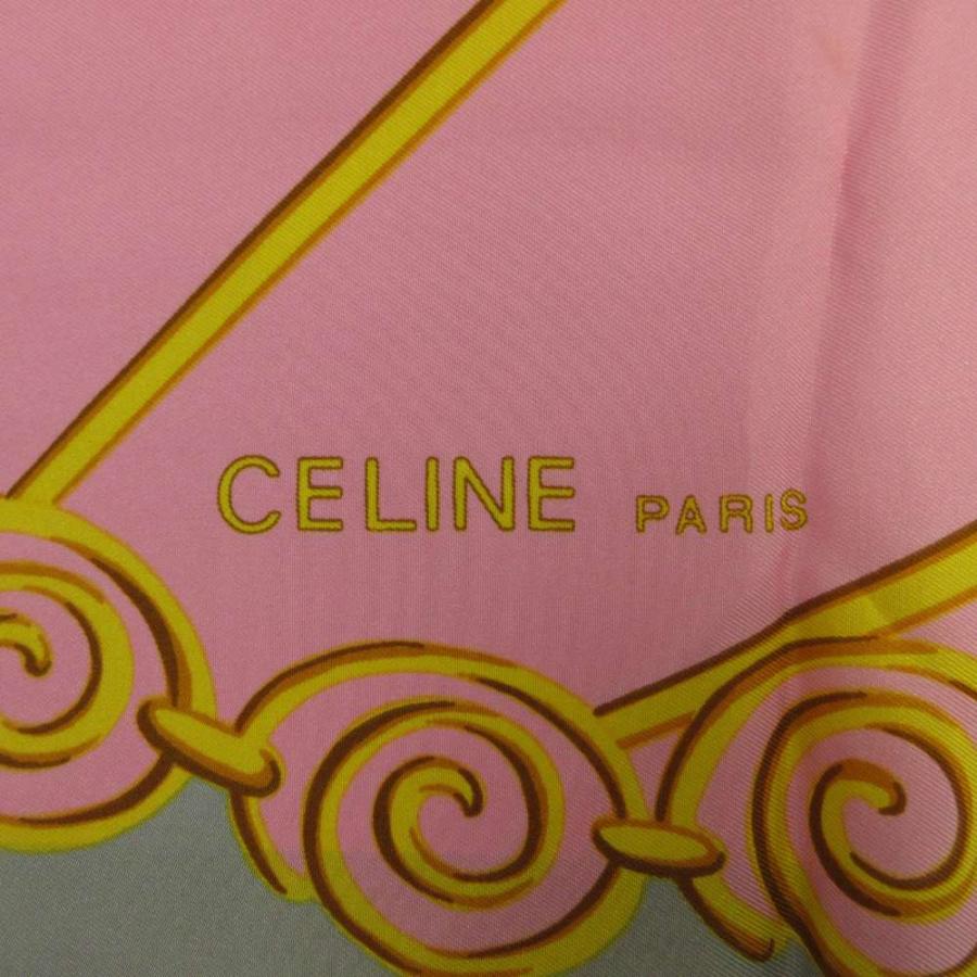 CELINE（セリーヌ） ヴィンテージ スカーフ バンダナ 大判 絹 シルク