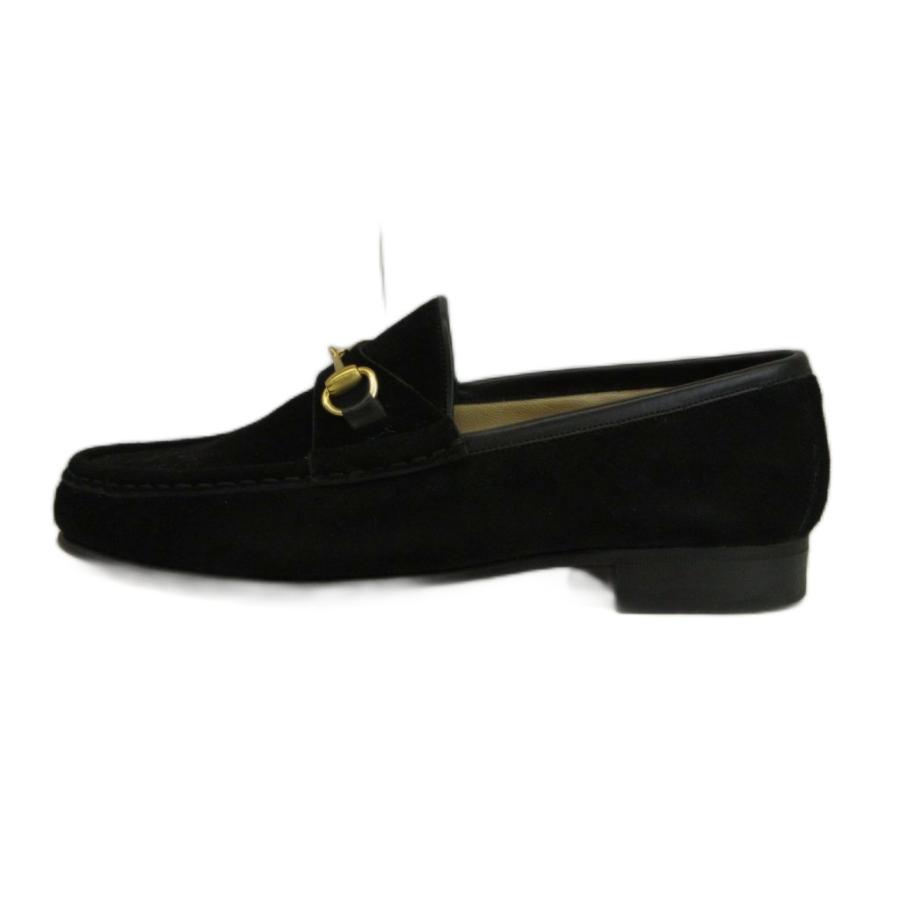 GUCCI（グッチ） ホースビットローファー スエード ゴールド金具 34.5