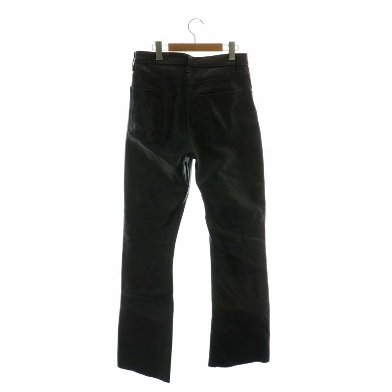 vanson スリムフィットパンツ 黒 バンソン黒 レザー バイカーパンツ スリムフィットW30インチ