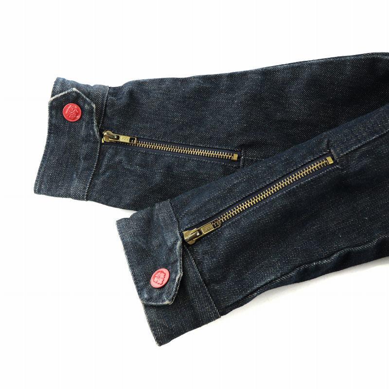 エヴィス EVISU デニムジャケット ライダース ダブル 長袖 ジップ 