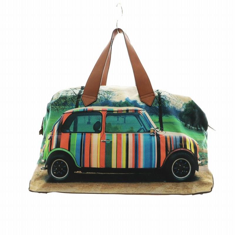 ポールスミス PAUL SMITH ボストンバッグ キャンバス レザー ミニ  