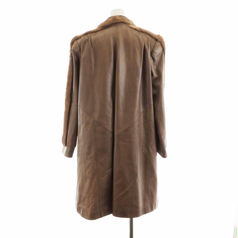 シャルル ジョルダン CHARLES JOURDAN レザーコート ミドル丈 ミンク 