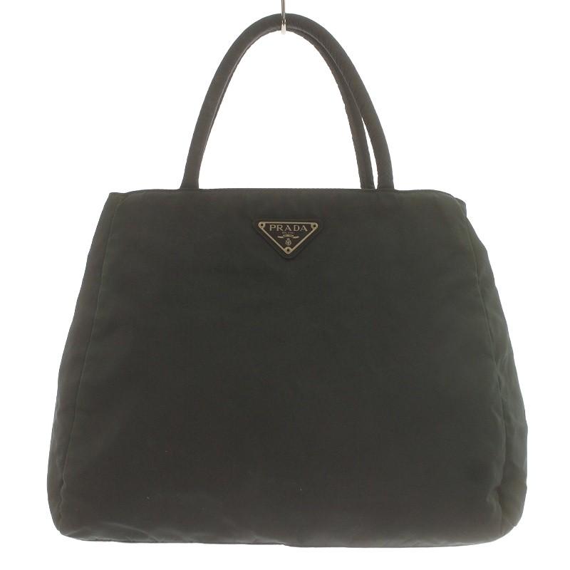 プラダ PRADA MILANO ミラノ ハンドバッグ 三角プレート ロゴ テスート 