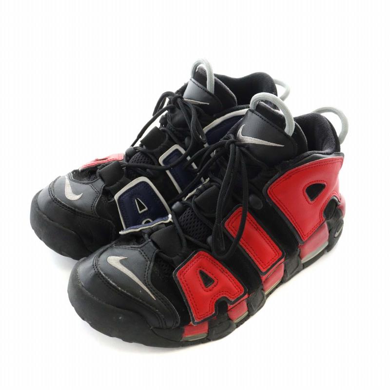 ナイキ エアモア アップテンポ '96 黒＆赤&ネイビー 25.5cm NIKE（ナイキ） NIKE AIR MORE UPTEMPO 96 BLACK UNIVERSITY RED エア