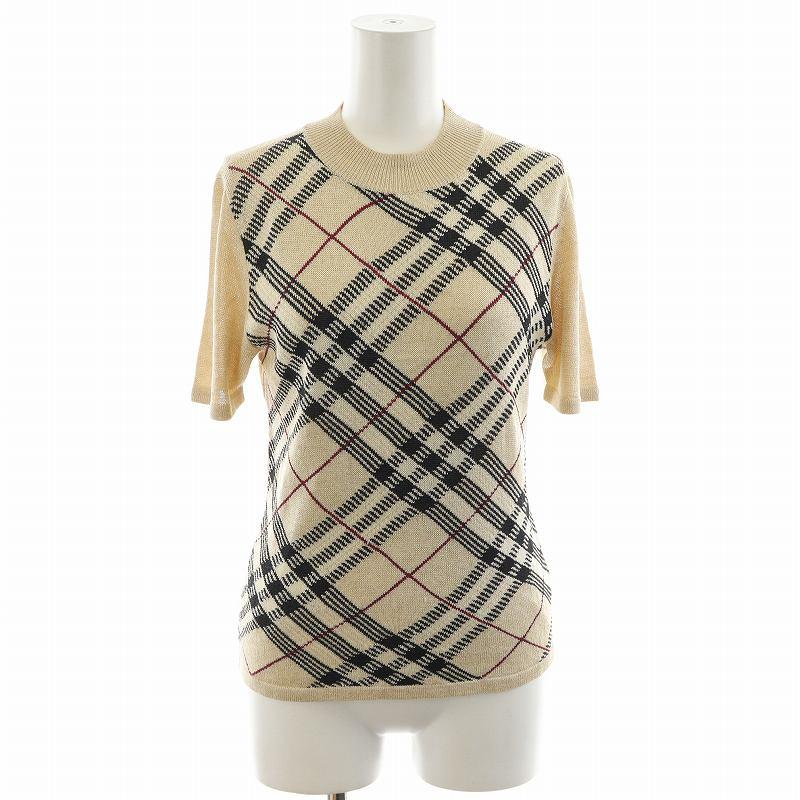 バーバリー ロンドン BURBERRY LONDON ニット セーター 半袖 シルク 