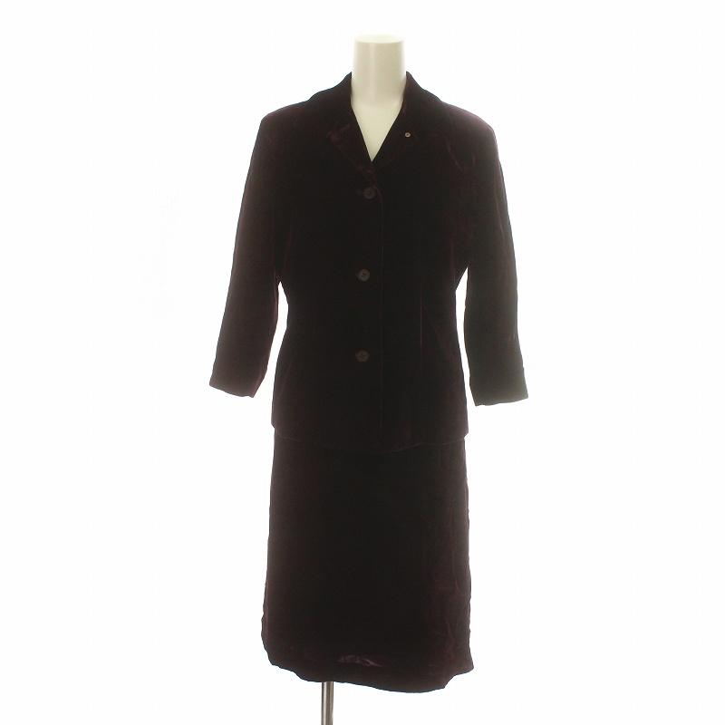 Calvin Klein カルバンクライン テーラードジャケット シルク ワイン