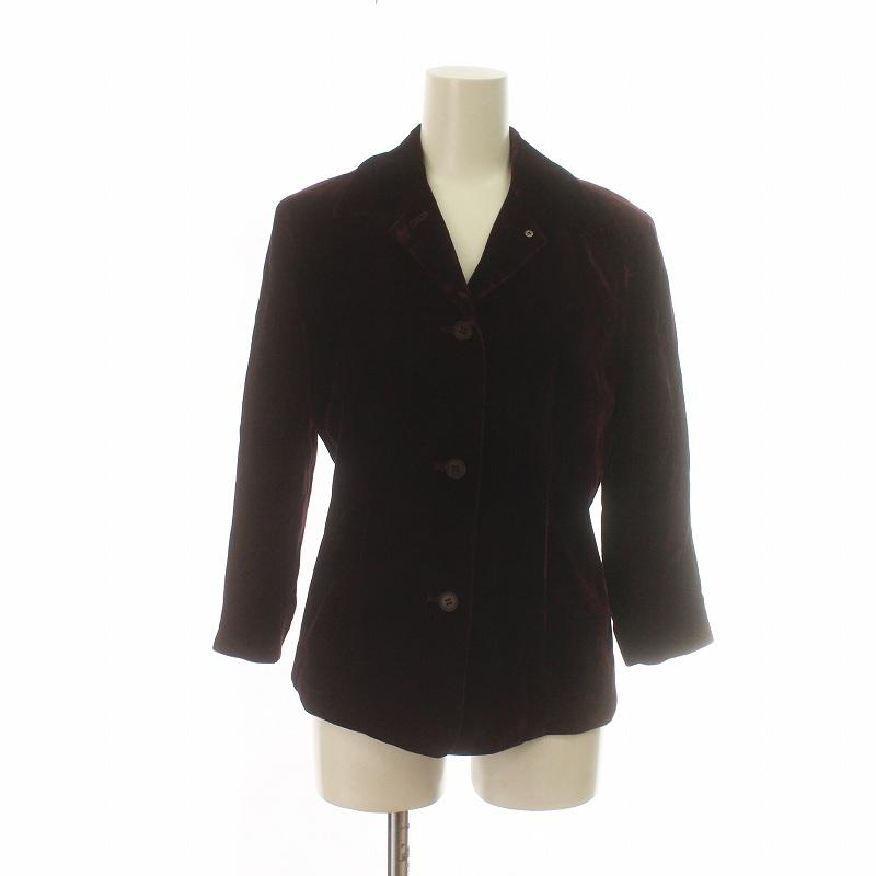 Calvin Klein カルバンクライン テーラードジャケット シルク ワイン