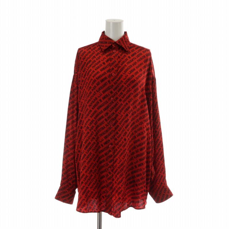 SALE限定価格　バレンシアガ　総柄シャツ 中古・古着通販】BALENCIAGA (バレンシアガ) 総柄シャツ レッド