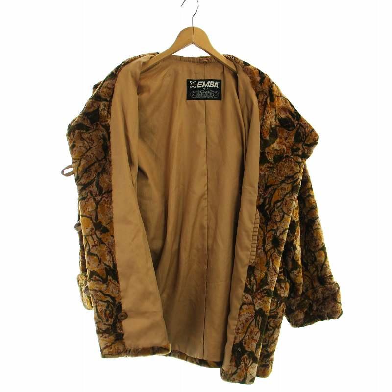 コート レトロ Emba／CRM／状態考慮／材質不明 ファーコート エンバ