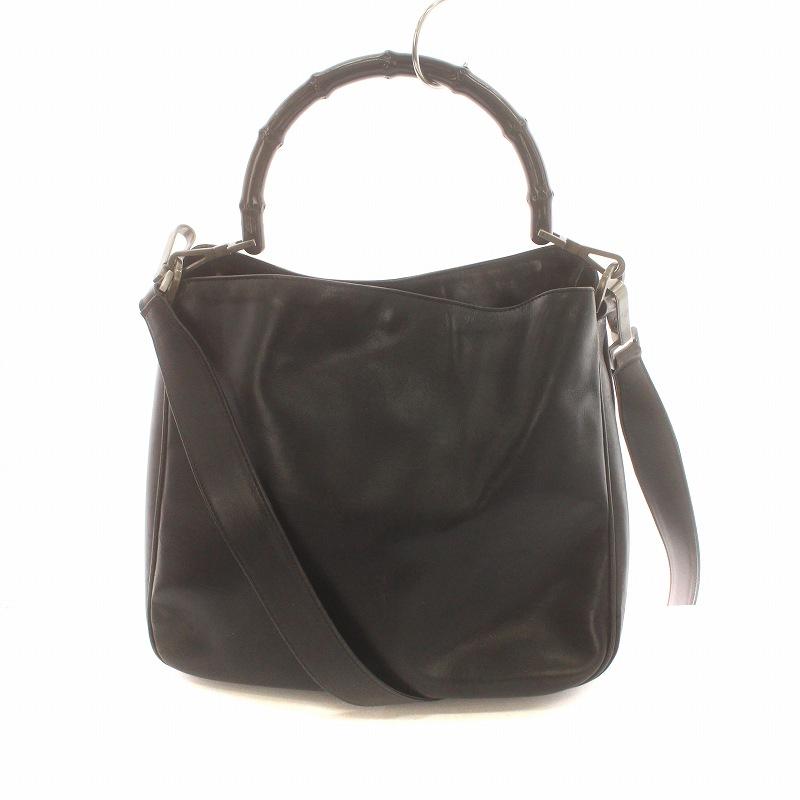 GUCCI グッチ ヴィンテージ バンブー ハンドバッグ ショルダー 2WAY 