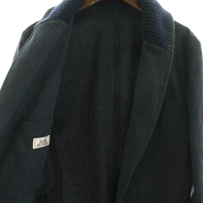 HERMES エルメス テーラード ジャケット ブレザー シングル 2B 襟 