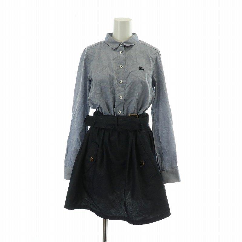 バーバリーブルーレーベル　ワンピース　 長袖　トップス　BURBERRY バーバリーブルーレーベル BURBERRY BLUE LABEL ウールチェック