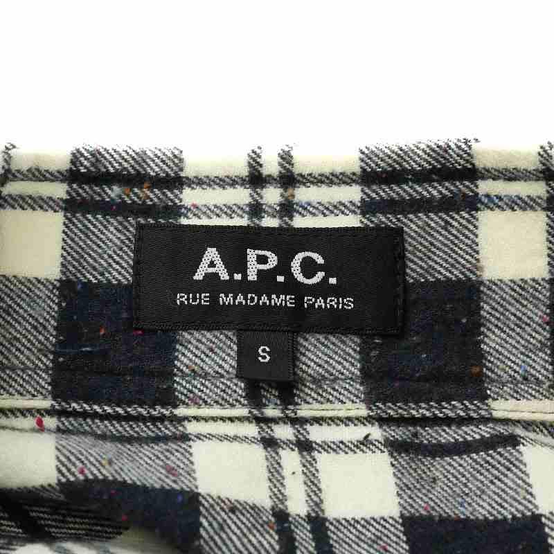 A.P.C. アーペーセー シャツワンピース 絹 シルク混 長袖 ひざ丈  