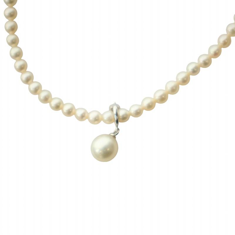 タサキ 田崎 TASAKI 真珠 パール ネックレス 3mm 7mm 留め具K18WG 白 