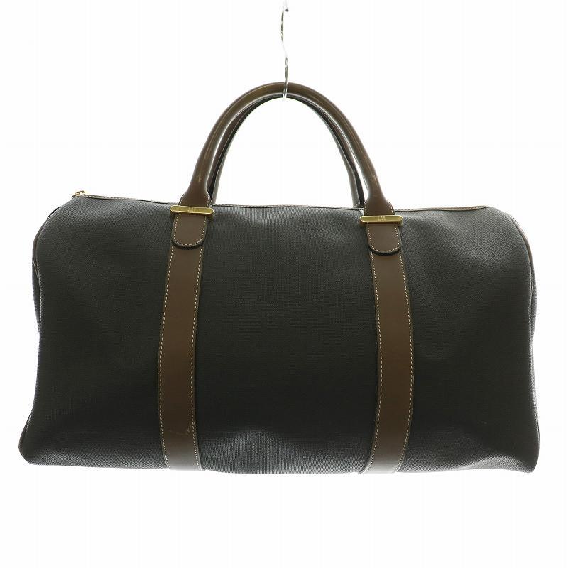 dunhill（ダンヒル） ボストンバッグ ハンド PVC レザー ヘリンボーン