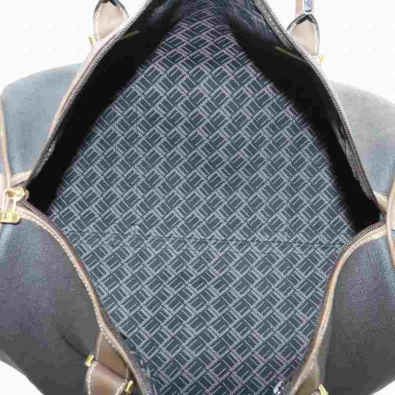 dunhill（ダンヒル） ボストンバッグ ハンド PVC レザー ヘリンボーン