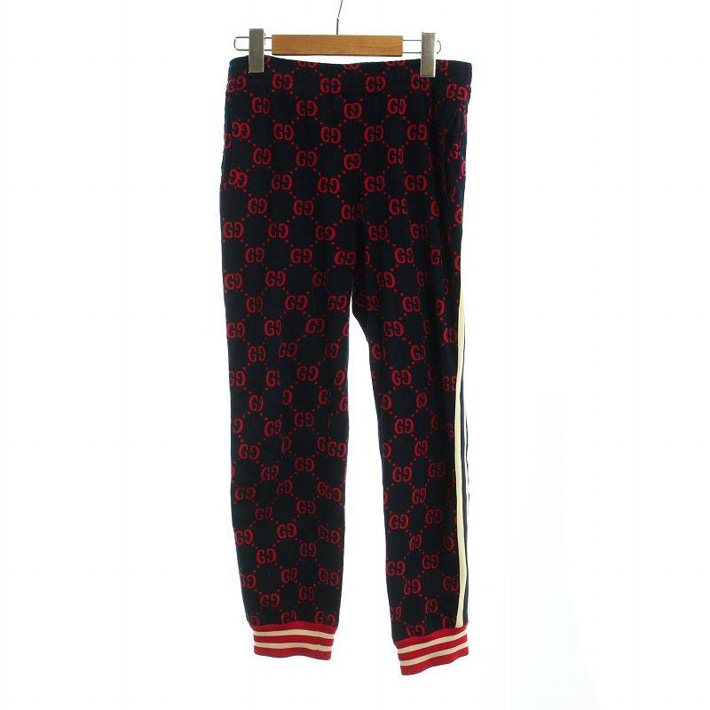 グッチ GUCCI GGジャガード ジョギングパンツ ジョガー ライン ロゴ S 