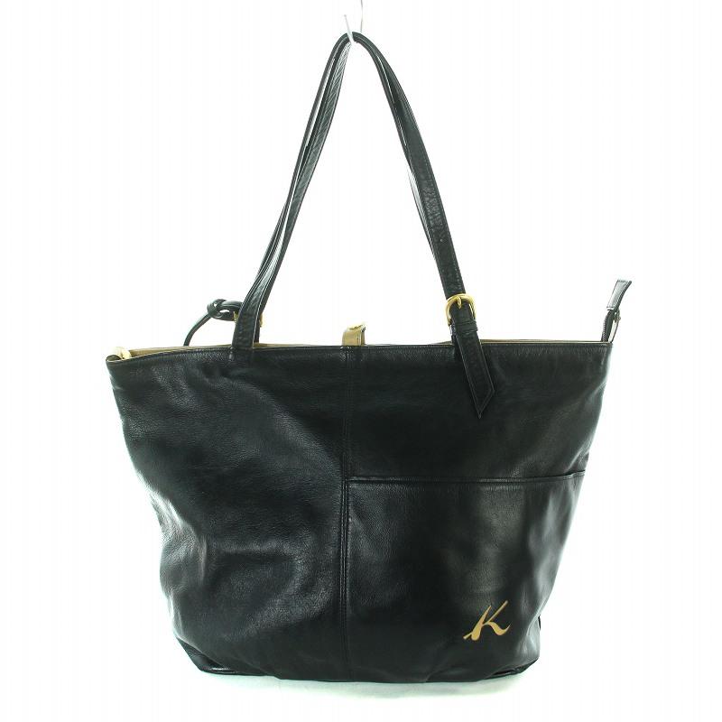 キタムラ Kitamura トートバッグ ポーチ付き レザー 牛革 ロゴ ポーチ  