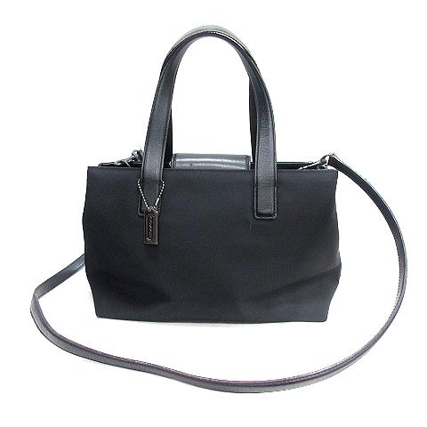 COACH（コーチ） ハンドバッグ ショルダー 2WAY ナイロンキャンバス 黒