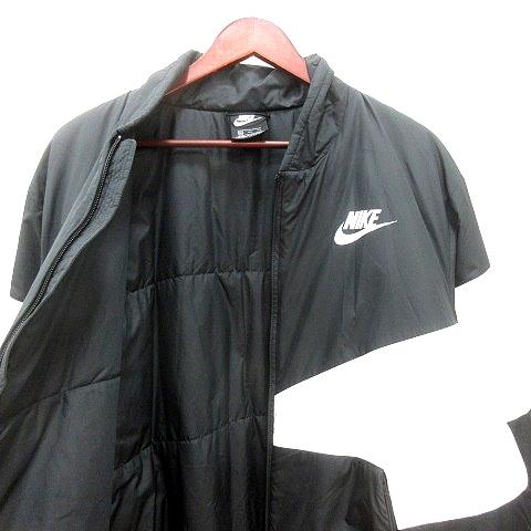 NIKE ナイキ 中綿ジャケット 総裏地 プリント バイカラー XXL 黒