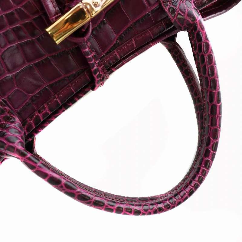 LONGCHAMP（ロンシャン） ロゾ トート バッグ ハンド レザー クロコ型 