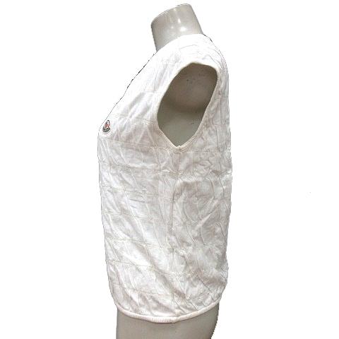 MONCLER モンクレール カットソー ノースリーブ ヘンリーネック ロゴ  