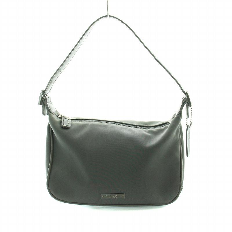 COACH user_590b40f7さん専用 COACH（コーチ） ミニハンドバッグ レザー ナイロン ロゴ グレー 6233