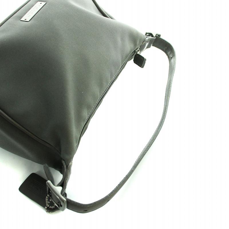 COACH（コーチ） ミニハンドバッグ レザー ナイロン ロゴ グレー 6233