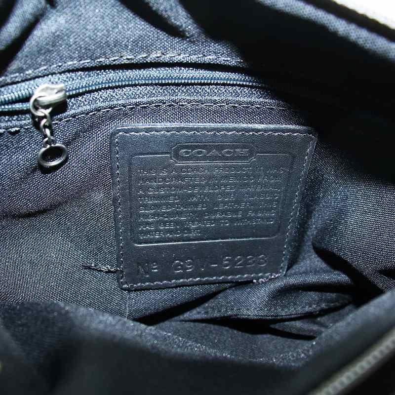 COACH（コーチ） ミニハンドバッグ レザー ナイロン ロゴ グレー 6233